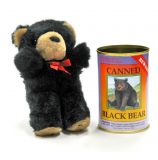 Canned Critters - Black Bear Stuffed Animal