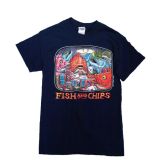 Fish and Chips T-Shirt - By Ray Troll - Small