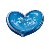 Glass Eye Studio - Affection Dish - Aqua Heart - approx 5