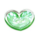 Glass Eye Studio - Affection Dish - Green Heart - approx 5