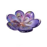 Glass Eye Studio - Affection Dish - Purple Flower - approx 5