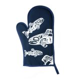 Native American Salmon Design - Oven Mitt
