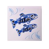 Native American Salmon Design Trivet - By Terry Starr