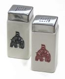 Northwest Coast Indian Salt and Pepper Shakers - Orca Whale - 3.75'' height