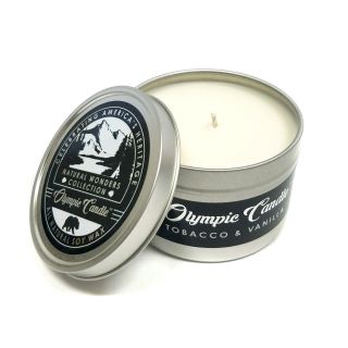 Olympic Candle 6oz Soy Travel Candle - Tobacco Vanilla