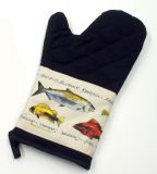 Quilted Fish Design Oven Mitt - By Sara Bastien