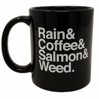 Rain & Coffee & Salmon & Weed Mug