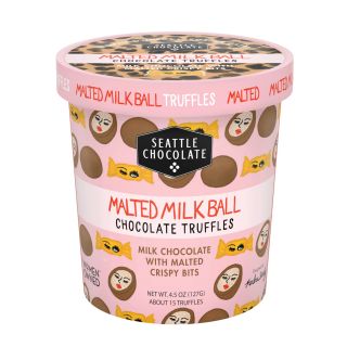 Seattle Chocolates - Malted Milk Ball Chocolate Truffles Pint - 4.5 oz