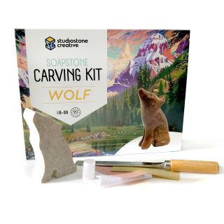 Soapstone Carving Kit - Gray Wolf