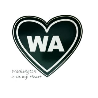 Washington Is In My Heart Love Sticker
