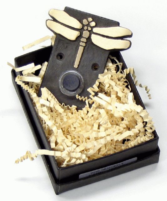Dragonfly Doorbell - Solid Bronze - by Paul Strauch