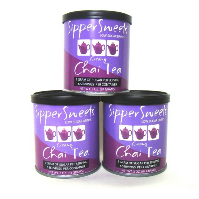 Sipper Sweets Low Sugar Drinks - Creamy Chai Tea - Best Price: 3 Containers (9 oz)