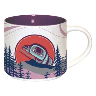 16oz Indigenous Art Ceramic Mug - The Light Keeper by Adam Lewis 