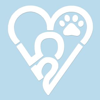 253 Heart Sticker - Dog Lover (Large)