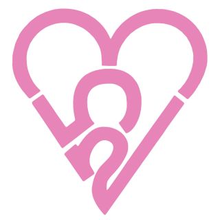 253 Heart Sticker - Pink (Large)