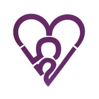 253 Heart Sticker - Purple (Large)