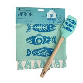 Apron and Spatula Set - Salmon In The Wild
