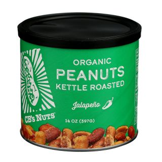 CB's Nuts Organic Jalapeno Roasted Peanuts - 14oz Tin