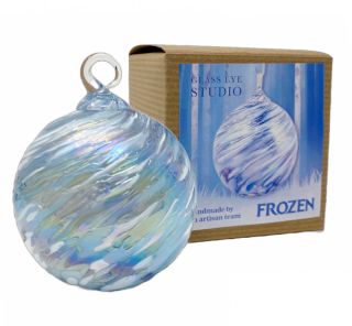 Glass Eye Studio - Boxed Glass Ornament - Frozen - 3'' diameter