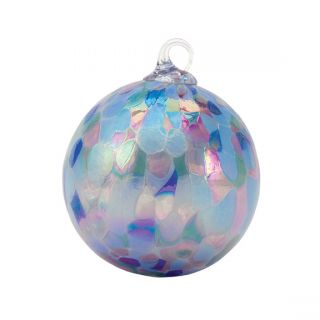 Glass Eye Studio Hand Blown Glass Ornament - Lavender Fields - 3'' diameter