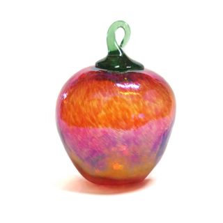Hand Blown Art Glass Fruit Ornament - Apple - 2.5
