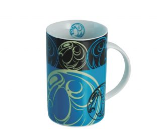Native American Mug - Raven by Connie Dickens - Blue
