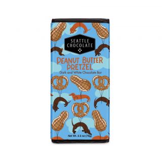 Seattle Chocolate - Peanut Butter Pretzel Truffle Bar - 2.5 oz