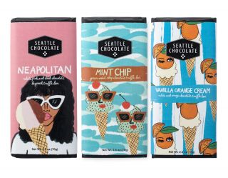 Seattle Chocolate - Summer Scoops Truffle Bar Trio (Pack of 3) - 7.5oz