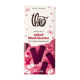 Theo Chocolate - Salted Black Licorice Dark Chocolate Bar - 3oz