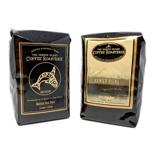 Vashon Island Coffee Roasterie - Whole Bean Orca and Rainier Rising Blends - Best Price: 1 of each (24 oz)