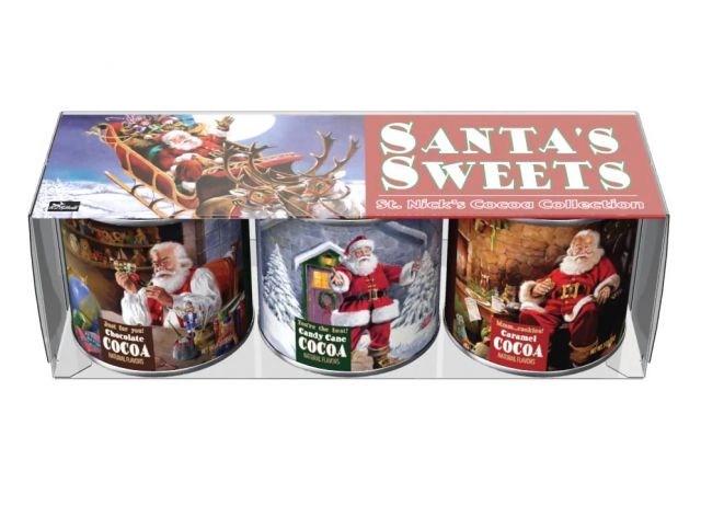 2023 McSteven's Santa's Sweets Hot Cocoa Gift Set - set of 3 tins - 9 oz