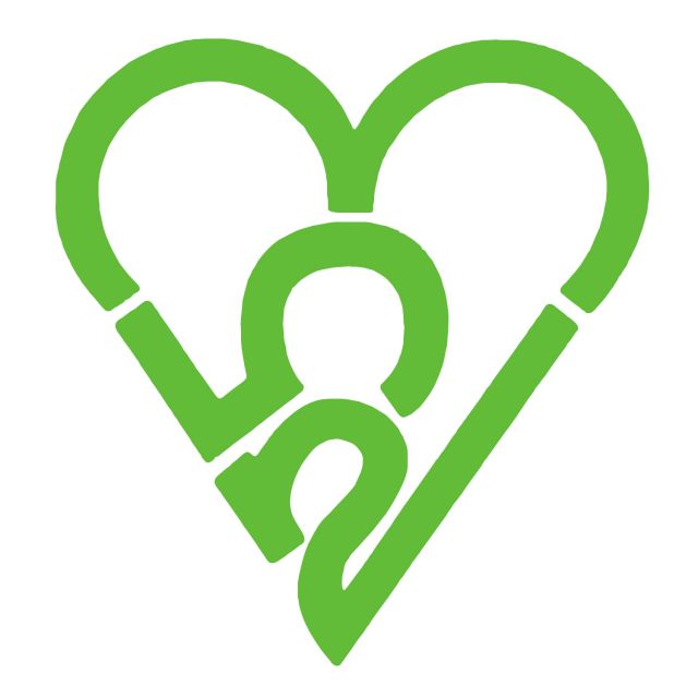 253 Heart Sticker - Green (Large)
