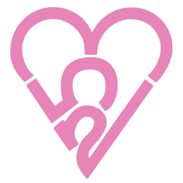 253 Heart Sticker - Pink (Large)