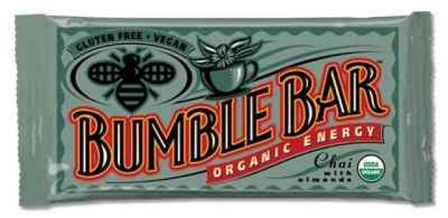 Bumble Bar Organic Energy Bar - Chai Almond - Gluten Free and Vegan