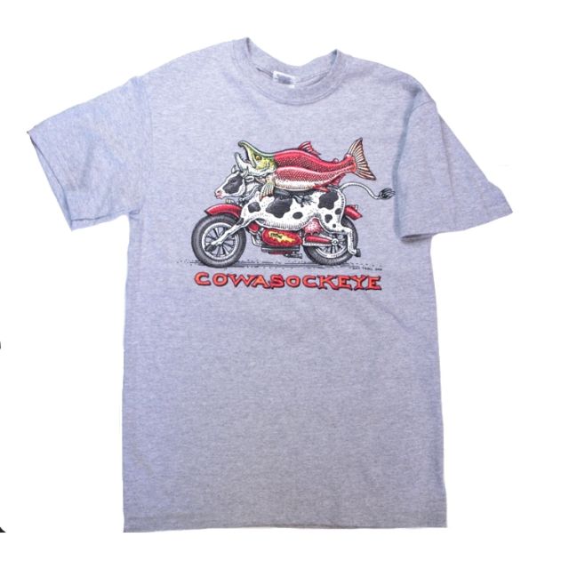 Cowasockeye T-Shirt - By Ray Troll - Large