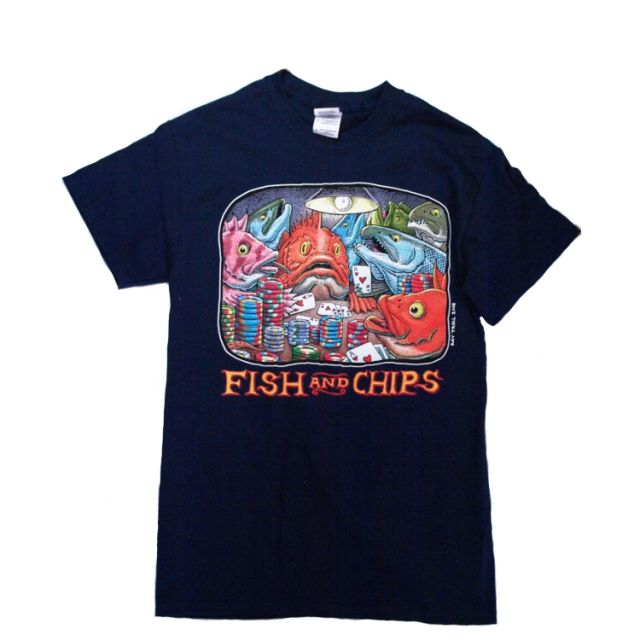 Fish and Chips T-Shirt - By Ray Troll - XX-Large