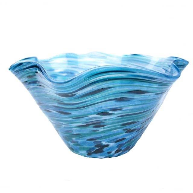 Glass Eye Studio - Large Wave Bowl - Moonlit Sea - 9