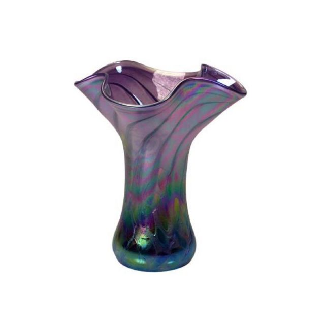 Glass Eye Studio - Mini Ruffle Vase - Eggplant - 6