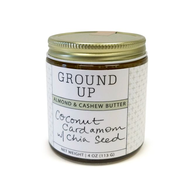 Ground Up - Almond & Cashew Butter - Coconut Cardamom with Chia Seed - 4oz