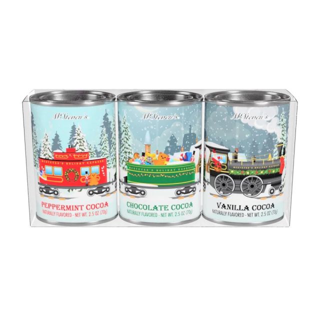McSteven's Holiday Train Hot Cocoa Gift Set - set of 3 tins - 7.5 oz