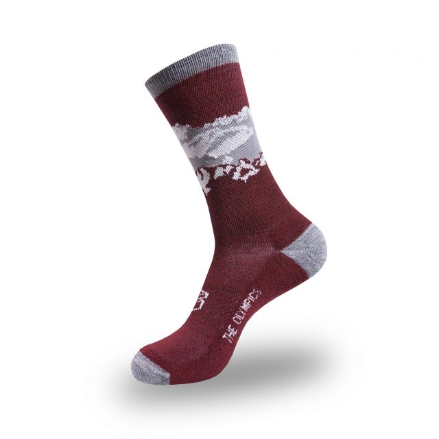 Medium Merino Wool Blend Olympic Mountains Socks