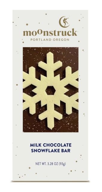 Moonstruck Chocolate - Milk Chocolate Snowflake Bar - 3.28oz
