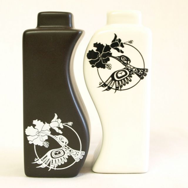North Coast Indian Hummingbird Design - Salt and Pepper Shakers