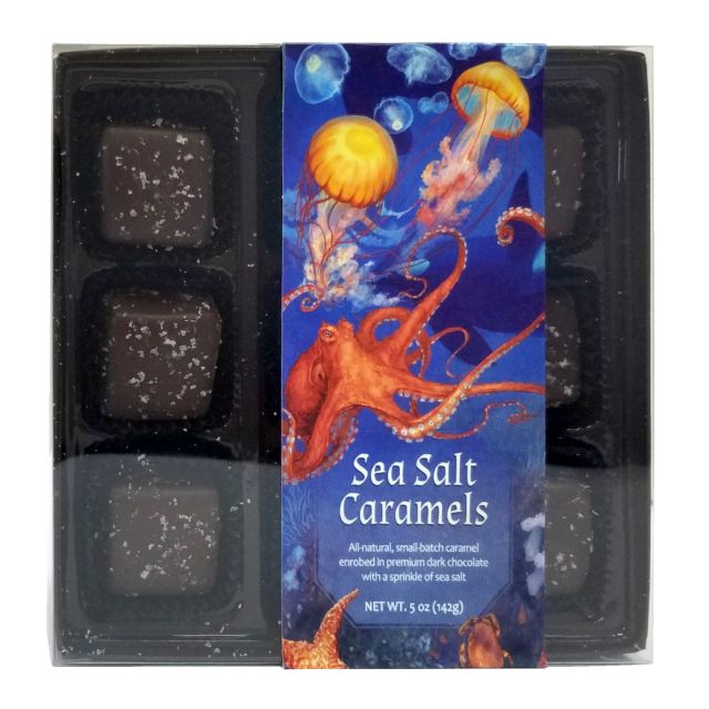 Puget Sound Dark Chocolate Sea Salt Caramels - 5oz