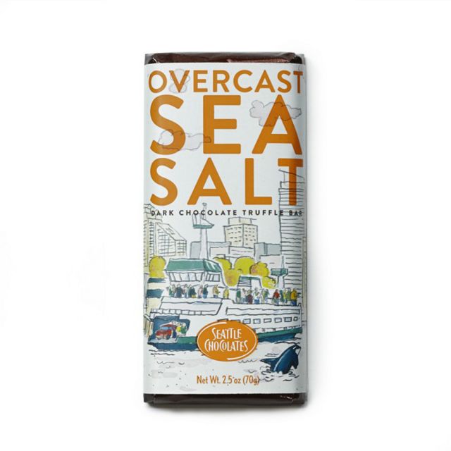 Seattle Chocolate - Overcast Sea Salt Truffle Bar - 2.5 oz
