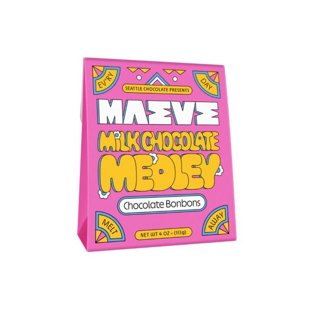 Seattle Chocolate Presents Maeve - 4oz Milk Chocolate Medley Bonbon Box
