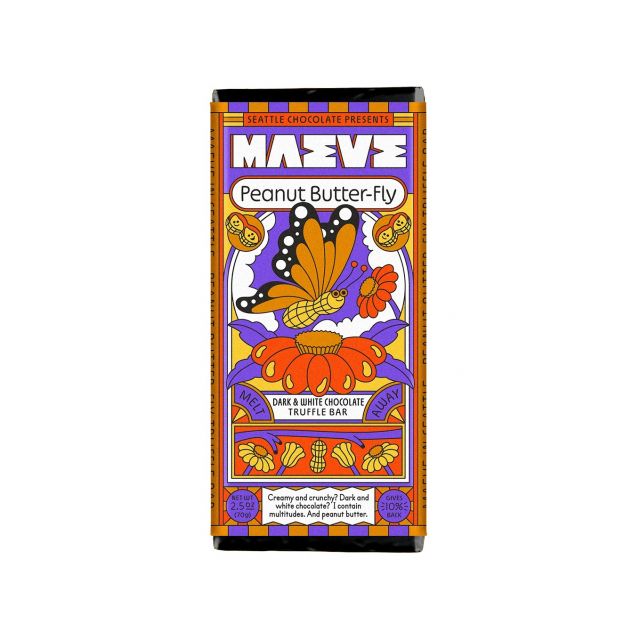 Seattle Chocolate Presents Maeve - Peanut Butter-fly - 2.5 oz