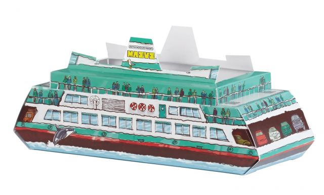 Seattle Chocolate Presents Maeve - Seattle Ferry Truffle Box - 4 oz
