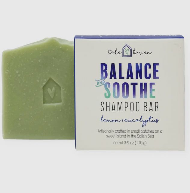 Take Haven Shampoo Bar - Balance and Soothe ( Lemon and Eucalyptus) - 4oz Bar