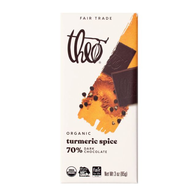 Theo Chocolate - Turmeric Spice Dark Chocolate Bar - 3oz